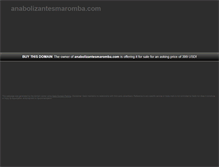 Tablet Screenshot of anabolizantesmaromba.com